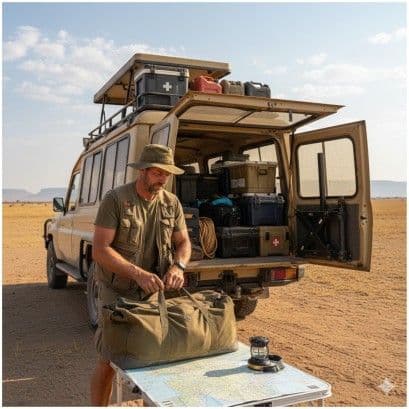 Packing for a rugged 4x4 expedition